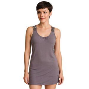 Enana Outfitters Tank Dress PURPLE GRAY WOMEN'S WOMAN'S LARGE